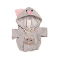 thumbnail image 1 of Ropa para muñecas de 6 pulgadas, ropa para muñecas, Sudadera con capucha de rata con orejas de color rosa suave, disfraz, vestido para niños, lindo, 1 of 9