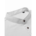 thumbnail image 5 of sogami Men's Henley Collar Short Sleeve Button Up Shirt Casual Linen Shirt, 5 of 8
