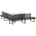 thumbnail image 4 of vidaXL Garden Sofa Black and Cream White, 4 of 5