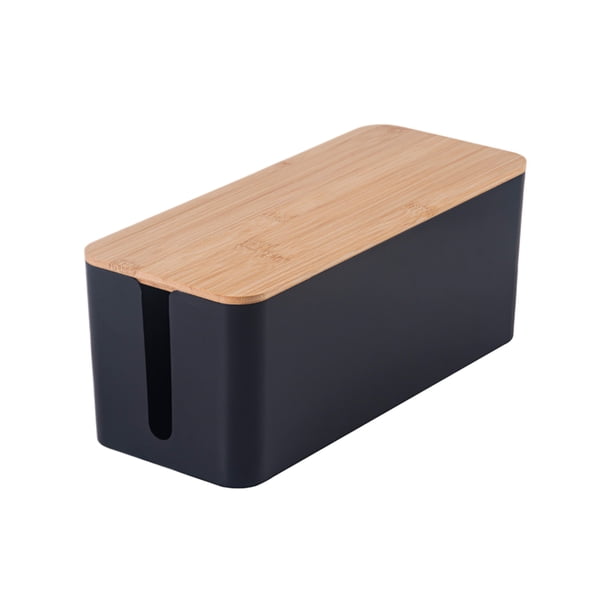 Organizador de Escritorio Matsuzay Caja de Cables de Almacenamiento Plástico Negro