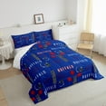 thumbnail image 3 of Erosebridal Rugby City Bedding Sets King with Comforter,Sports Theme Duvet Insert,Buffalo Comforter Sets King Size For Teens,Ultra Soft Bedroom Decor Reversible,3pcs, 3 of 8