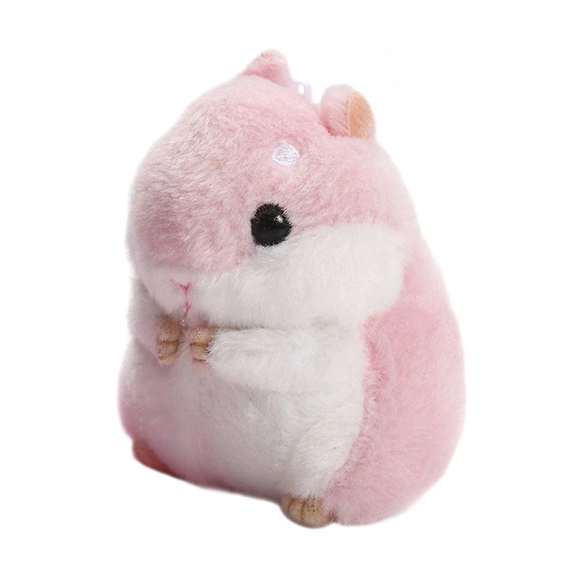 Colgante de muñeco de peluche de hámster, juguetes de animales para niños, decoración de bolsa para el hogar para adultos, adorno oso de fresa Hogar