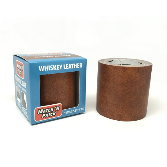 Match 'N Patch Leather Repair Tape, 2.25 in x 15 ft Repair Patch Kit Whiskey