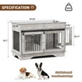 thumbnail image 7 of EastVita 47" Large Dog Crate Furniture,Dog Furniture Crate with 2 Storage Drawers & Removable Divider,Modern Grey Pet Kennel, 7 of 7