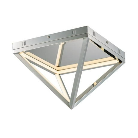 Et2 E20810 Pc Pyramid Led 12 In Polished Chrome Flush Mount Ceiling Light