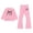 0-Pink152, variant on Tiijoy Sweatsuit for Toddler Girls Soft Bow Sweatshirt Flared Pants Outfits, Sizes 3-10