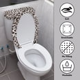 thumbnail image 4 of HELLHERO Leopard Print Toilet Bowl Cover Machine Washable for Household Washable and Reusable Toilet Lid Cover Set, 4 of 8