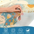 thumbnail image 4 of Yayeee Kitchen Valance Rod Pocket 54" x 18" Living Room Window Curtain, Beige Rainbow Clouds, 4 of 6