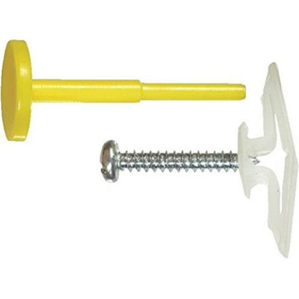 0.13 in. Small Nylon Plastic Toggle Anchor with Screw & Pin Walmart