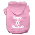 thumbnail image 1 of Happy Hanukkah Screen Print Pet Hoodies Light Pink Size Xxl (18), 1 of 1