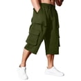 thumbnail image 2 of IAJDKMEK Men's Lightweight Breathable Loose Shorts - Stretch Elastic Waist Gym Shorts, Running Shorts for Men, Casual Sports Shorts,Army Green 2XL, 2 of 5
