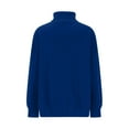 thumbnail image 4 of MaFYtyTPR Plus Size Sweaters for Women Women's Long Sleeved Loose Solid Color High Neck Pullover Knitted Sweater Blue S, 4 of 5
