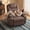 Brown, variant on Furmax 360° Massage Swivel Rocker Recliner Single Manual Reclining Chair Sofa Modern Small Recliner Chair for Living Room,Nursery,Linen Gray