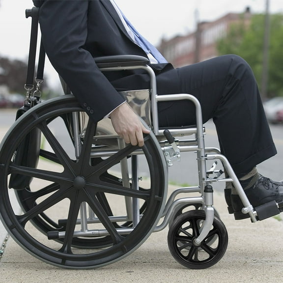 SOPOTUTU 2-Pack Black Rubber Wheel Replacement for Wheelchair Daily Use and Practical