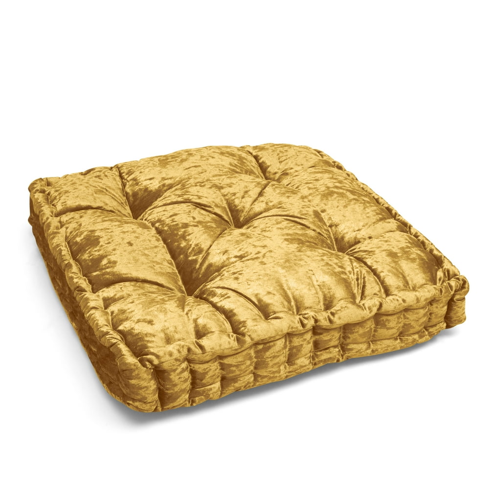 Better Homes & Gardens Crushed Velvet Tufted Square Floor Cushion