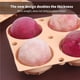 thumbnail image 5 of Molde de bolas de cubitos de hielo de 4 cavidades, molde de bola de hielo de silicona, molde para hacer bolas de hielo, molde para hacer bebidas, Organizadores de utensilios de cocina naranja claro Wosthever HA027205-02, 5 of 6