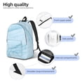 thumbnail image 5 of Daiia Light Blue Marble Vintage Canvas Backpack for Men and Women ,Hiking Backpack,Travel Laptop Bag for School,Large Capacity Backpack, 5 of 8