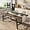 Brown, variant on Industrial Dining Table with Sturdy Metal Frame, Wooden Kitchen Table with Rustic Finish for 6-8 People