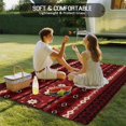 thumbnail image 4 of Red Black Boho Outdoor Rug 6x9 Ft - Reversible Patio Rug Outdoor Camping Rugs, Vintage Ethnic Tribe Abstract Art Retro Washable Indoor Outdoor Area Rugs, Non-Slip Outdoor Carpet Runner for Deck/Porch, 4 of 8