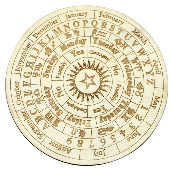 Wooden Ouija Board Polished Burr-free Divination Metaphysical Message Board for Home