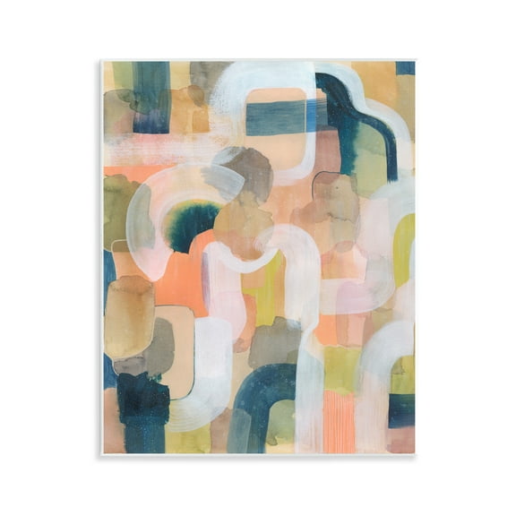 Stupell Industries Layered Curved Arches Abstract Painting Unframed Art Print Wall Art, 11 x 14