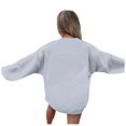 thumbnail image 3 of Chandail à Capuche Imprimé Nœud Col Rond Manches Longues pour Femmes Chandail Élégant Chandail en Molleton Dames Vestes Zippées Confortables Ensemble Femmes Grandes Vestes Athlétiques, 3 of 4