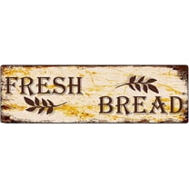 Metal Sign Fresh Bread Vintage Signs Retro Tin Signs Aluminum Sign for Kitchen Home Garden Wall Bar Cafe Decor 4x16 Inches
