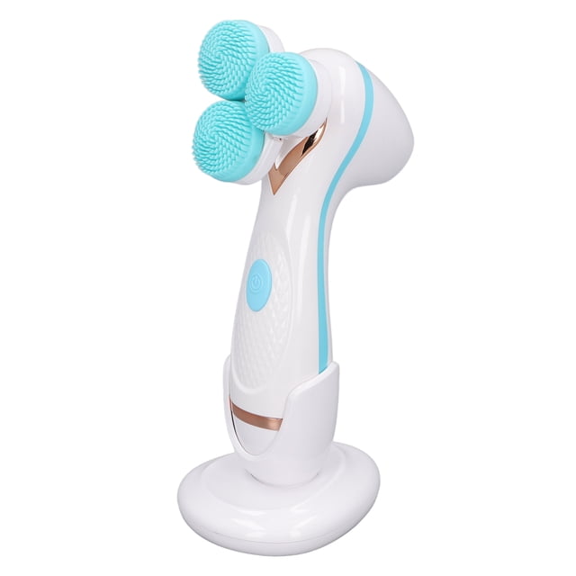 Cepillo de Limpieza Facial Eléctrico Con 3 Cabezales de Cepillo Cepillo Exfoliante ELECTRICO DEPURADOR DE SILICONA RECARGABLE POR USB LIMPIADOR GIRATORIO PORTÁTIL