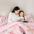 thumbnail image 3 of jejeloiu Ballet Girl Queen Comforter Set,Christmas Tree Gifts Bedding Sets,Pink Xmas Soldier Bedding Comforter Set For Princess,Ultra Soft Home Decor Reversible,3-Piece, 3 of 7