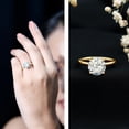 thumbnail image 3 of Rosec Jewels Certified Lab Grown Diamond Solitaire Engagement Ring 3 Carat - EF-VS Grade, 10K Yellow Gold, US 3.50, 3 of 8