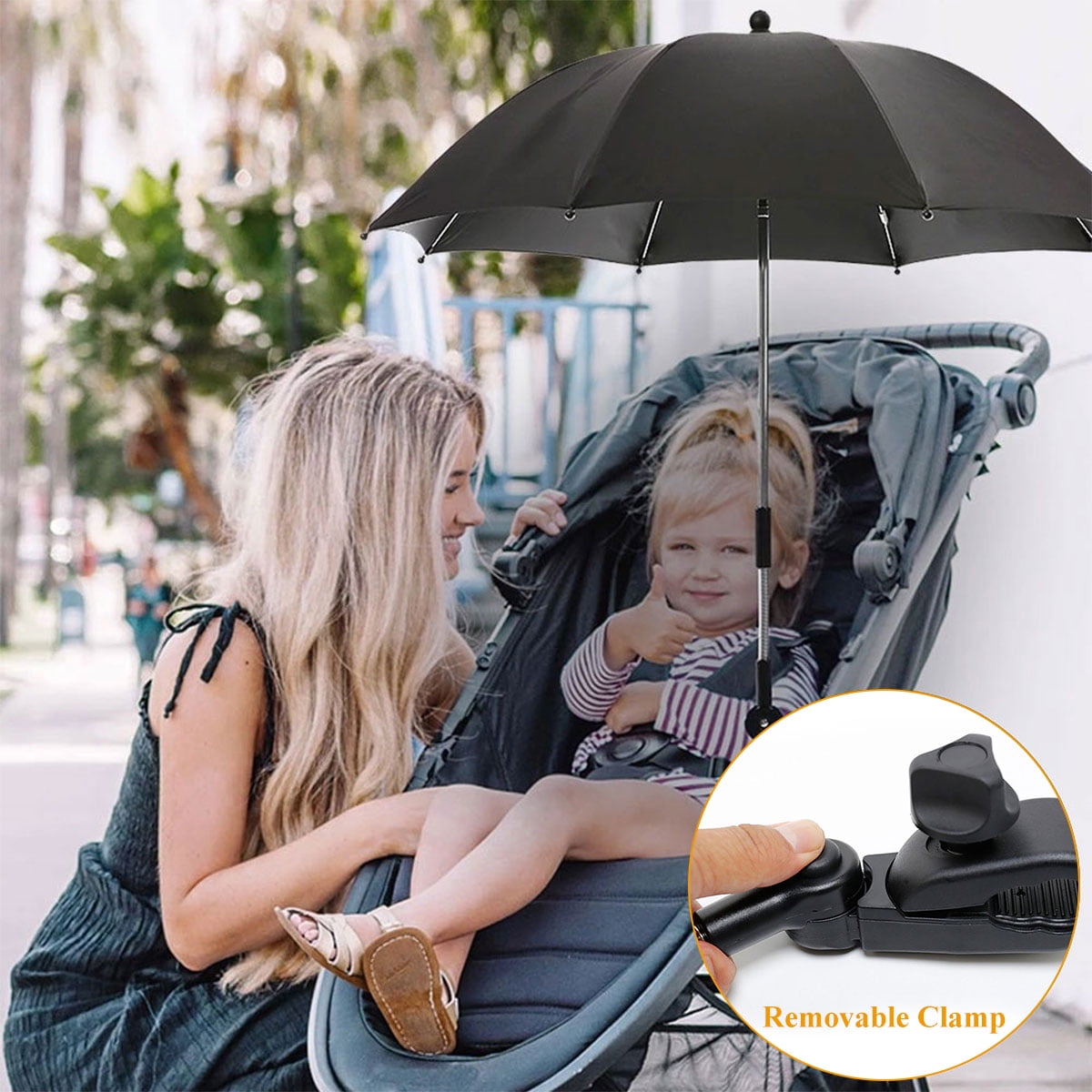 Universal Baby Parasol Sun Shade Umbrella UV Protection For Pushchair Pram Buggy 
