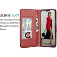 thumbnail image 5 of Tekcoo Wallet Case for iPhone 12 Pro Max / iPhone 12 Mini 2020 Luxury ID Cash Credit Card Slots Holder Carrying Pouch Folio Flip PU Leather Cover [Detachable Magnetic Hard Case] Lanyard - Wine Red, 5 of 6