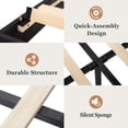 thumbnail image 6 of Amolife Queen Size Bed Frame with Upholstered Adjustable Headboard, No Box Spring Required, Black, Fabric, 6 of 10