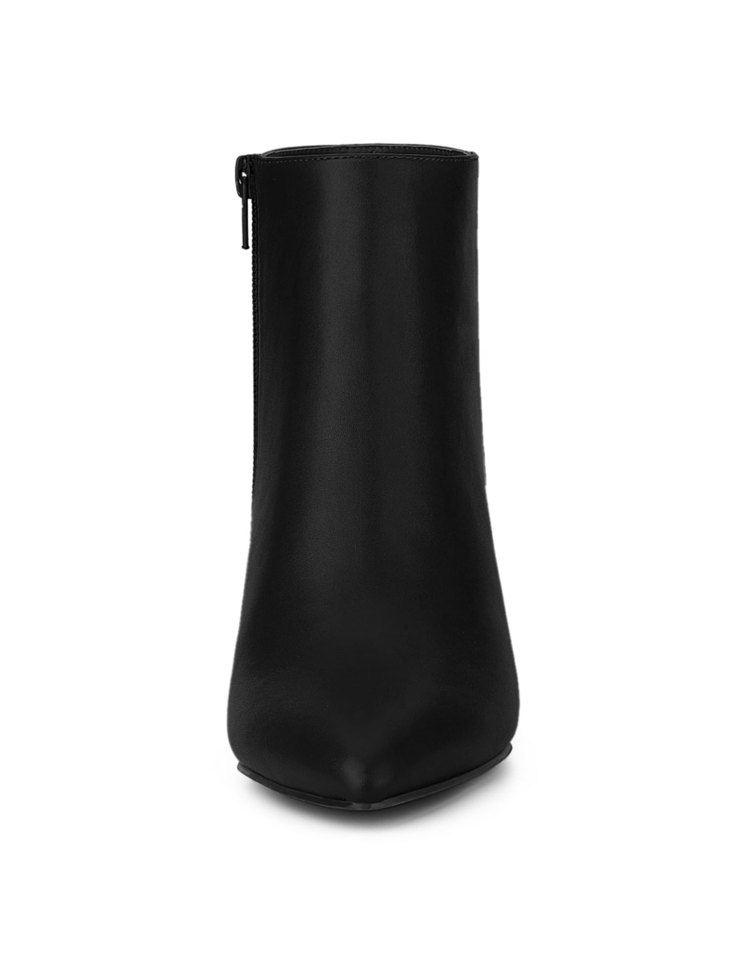 DARING DIVA Women's Pointed Toe Zipper Stiletto Heel Ankle Wrap Boots Black 7