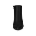 thumbnail image 2 of BLISSFUL STEP Women's Pointed Toe Zipper Stiletto Heels Ankle Boots Black 6, 2 of 8