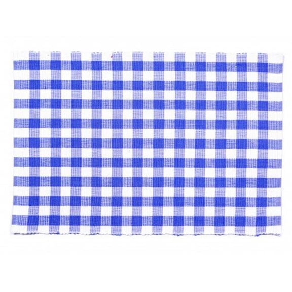 Mr. MJs Trading AG-01291S-4 19 in. Ribbed Placemats, Toro Blue Check - Set of 4