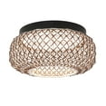 thumbnail image 1 of Artika Benson Exotic Ceiling Light, Black and Rattan, 1 of 7