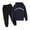 Navy, variant on Toddler Girl Fall Outfits Set City Letter Printed Hoodie Set For Kids Casual Clothes Set 2-3 Years