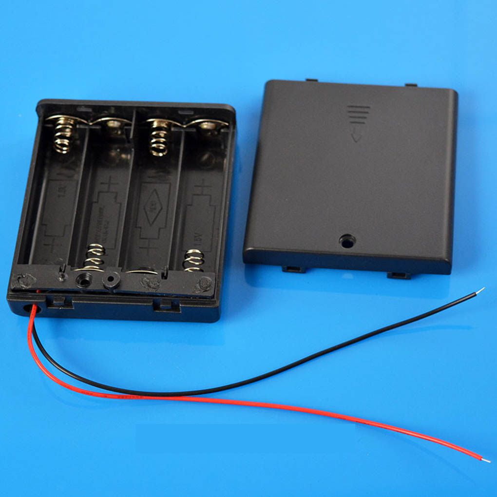 CableStop AA x 2 Battery Holder with Connection Wire Cable and On Off Switch Each