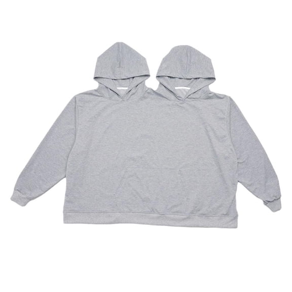 Funny Couple Hooded Sweatshirt,Two Person Hoodie Couple Sweaters,Long Sleeve Fall Hooded Pullover Tops for TwoPeople Wearing