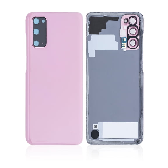 Replacement Back Cover Glass With Camera Lens Compatible For Samsung Galaxy S20 (Service Pack) (Cloud Pink)