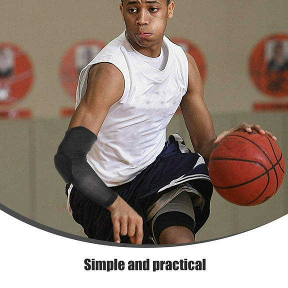 HOMOBABE 2Pcs Hexagonal Pattern Padded Arm Sleeve for Football Men and Elbow Protection