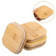 thumbnail image 6 of WEUVEB 4pcs re Jars With Bamboo Lids Glass Canisters Light Brown, 6 of 8