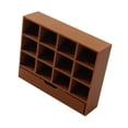 thumbnail image 4 of Vitrina en miniatura a escala 1/12, miniorganizador, vitrina para manualidades, con 12 cuadrículas. marrón claro, 4 of 9