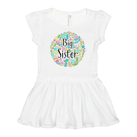 

Inktastic Big Sister with Flower Circle Gift Baby Girl Dress