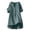 Blackish Green, variant on Women's Button Down Cotton Linen Tunic, Mid Sleeve Solid Color Longline Top with Asymmetric Hem, Casual T-Shirt for Work, Travel, and Layering-Blackish Green