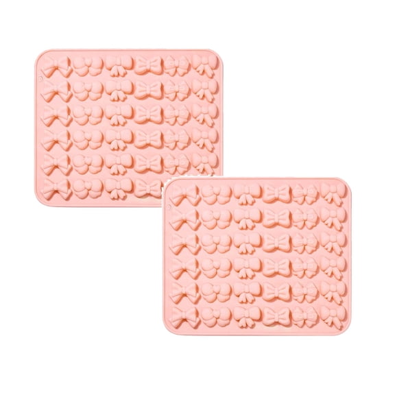 2Pack 1Pcs Bow For Chocolate Mini Bowknot Silicone Mould Gummy Fondant Cute Baking Cupcake Diy Crafting Mould For Cookie Candy Jelly 1Pc Biscuit Moulds Home Decor
