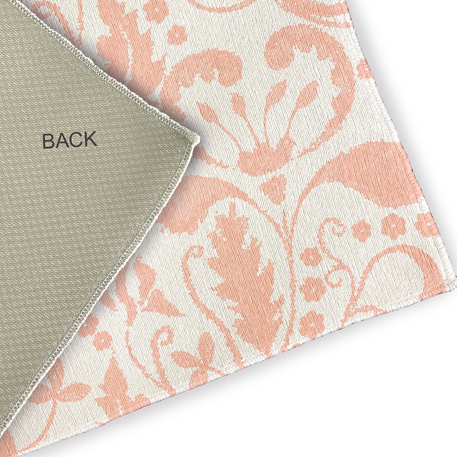 5' Round Simply Daisy Aurora French Country Chenille Area Rug, Blush
