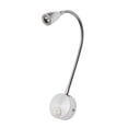thumbnail image 3 of Lámpara de lectura LED de noche, lámpara de pared flexible con cuello de cisne, luz nocturna para dormitorio (plateado cepillado, blanco, 3 W), 3 of 7