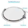 thumbnail image 4 of 24 Pack Premium 18W 8-Inch Ultra-Thin LED Recessed Light with J-Box, 2700K Soft White, Dimmable Slim Panel Downlight, Satin Nickel, 4 of 7